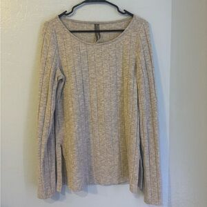 medium grey Anthropologie sweater top,
